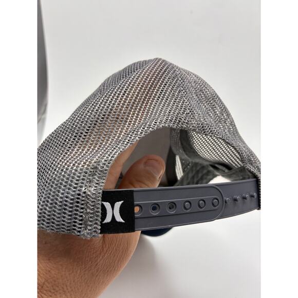 Hurley Trucker Hat Men's Adjustable Navy Gray Mesh Classic Logo - Picture 3 of 5